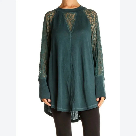 Suzanne Betro Green Lace Retro Blouse. NWT size medium - Picture 1 of 5